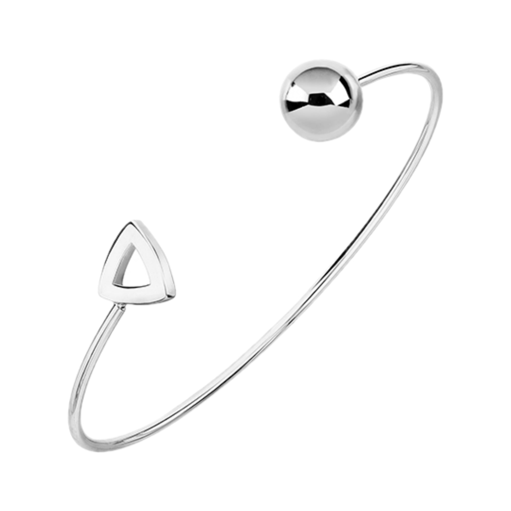 925 STERLING SILVER TRIANGLE CUFF BANGLE
