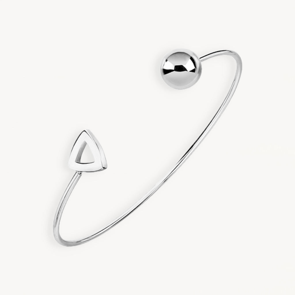 925 STERLING SILVER TRIANGLE CUFF BANGLE