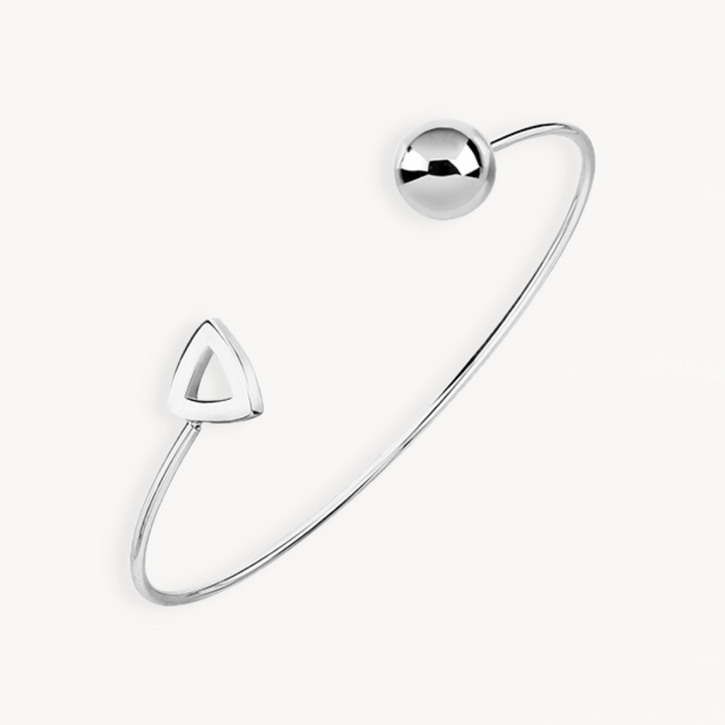 925 STERLING SILVER TRIANGLE CUFF BANGLE