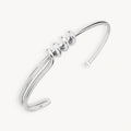 925 STERLING SILVER SPIRAL TUBE CUFF BANGLE