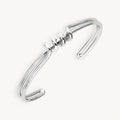 925 STERLING SILVER SPIRAL TUBE CUFF BANGLE