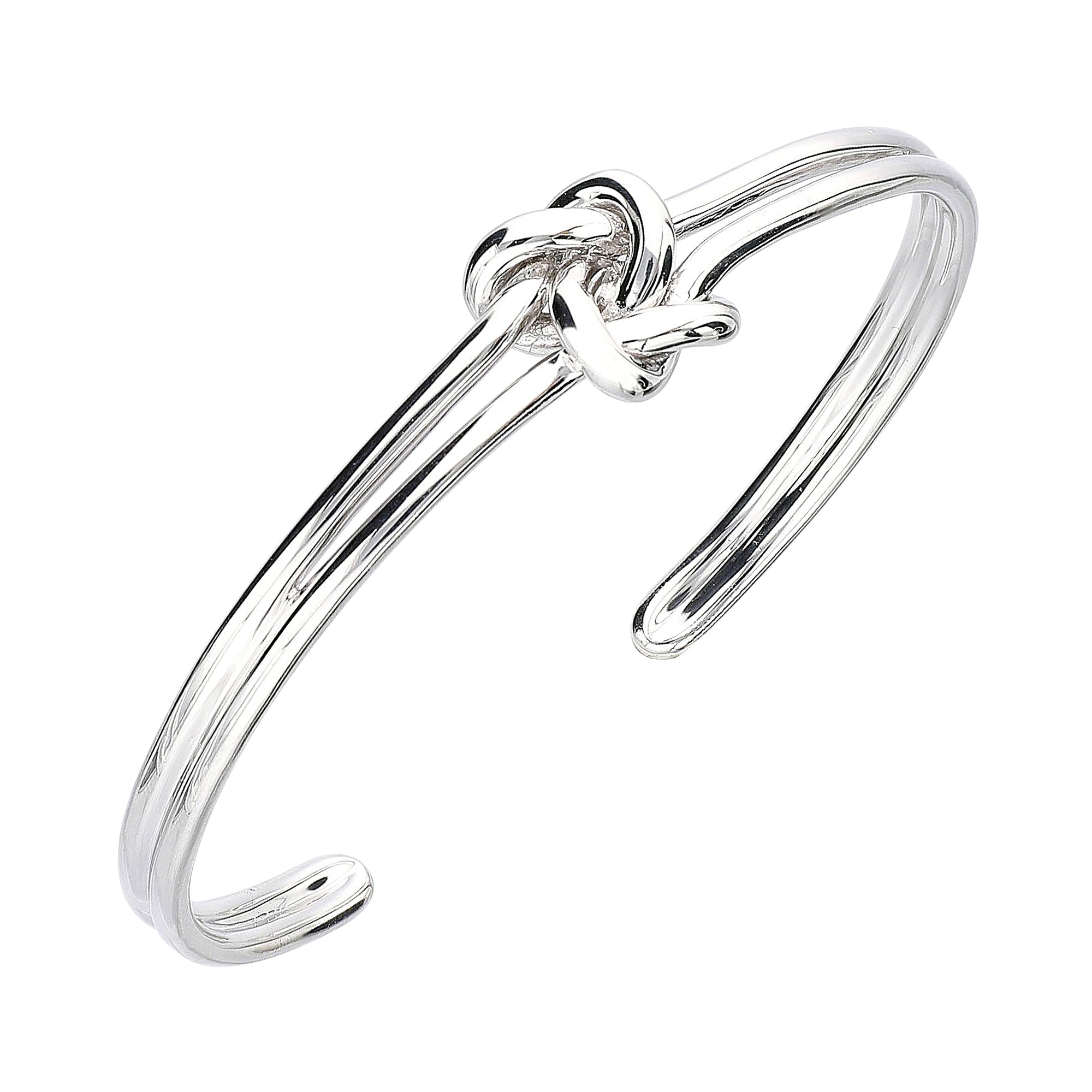 925 STERLING SILVER KNOT CUFF BANGLE
