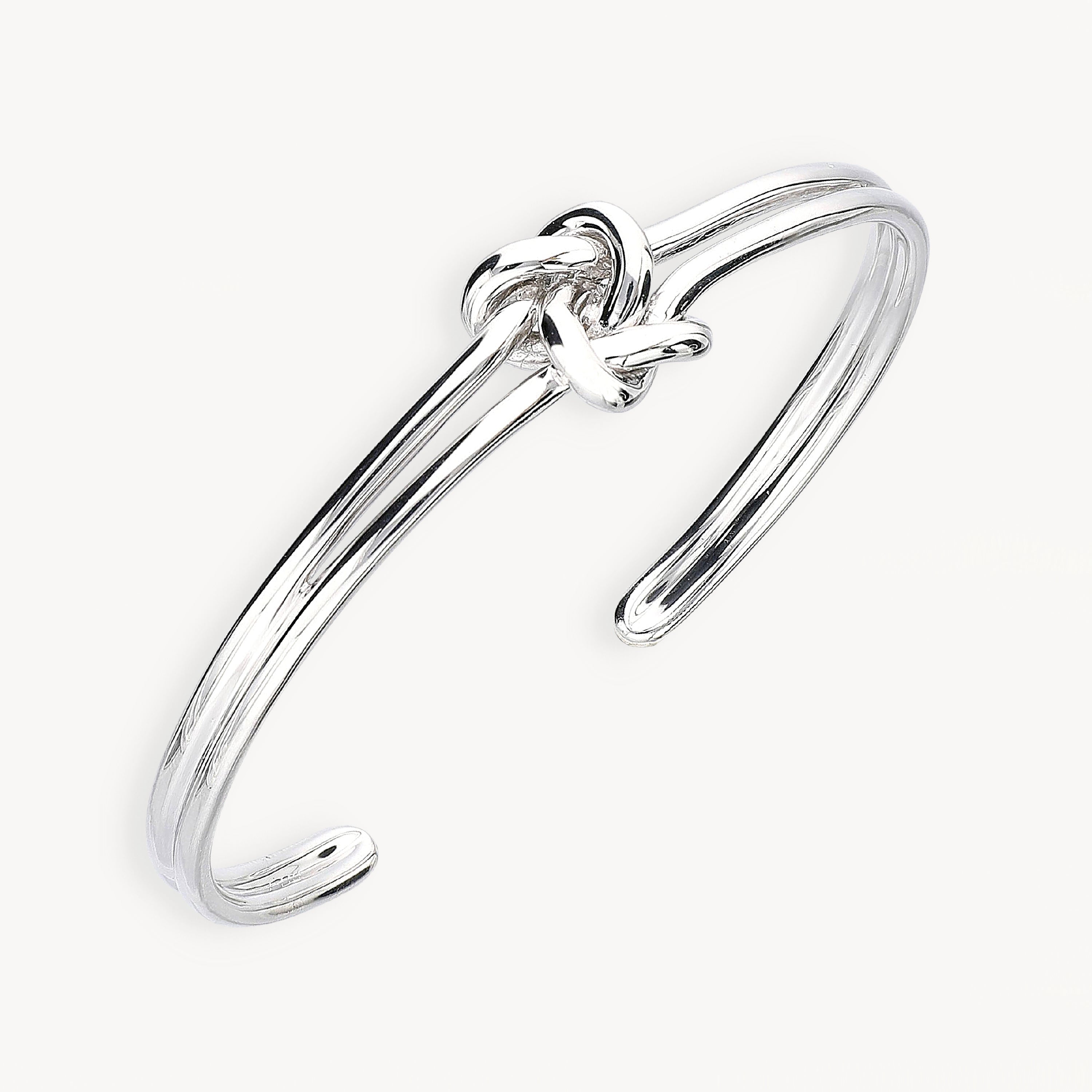 925 STERLING SILVER KNOT CUFF BANGLE