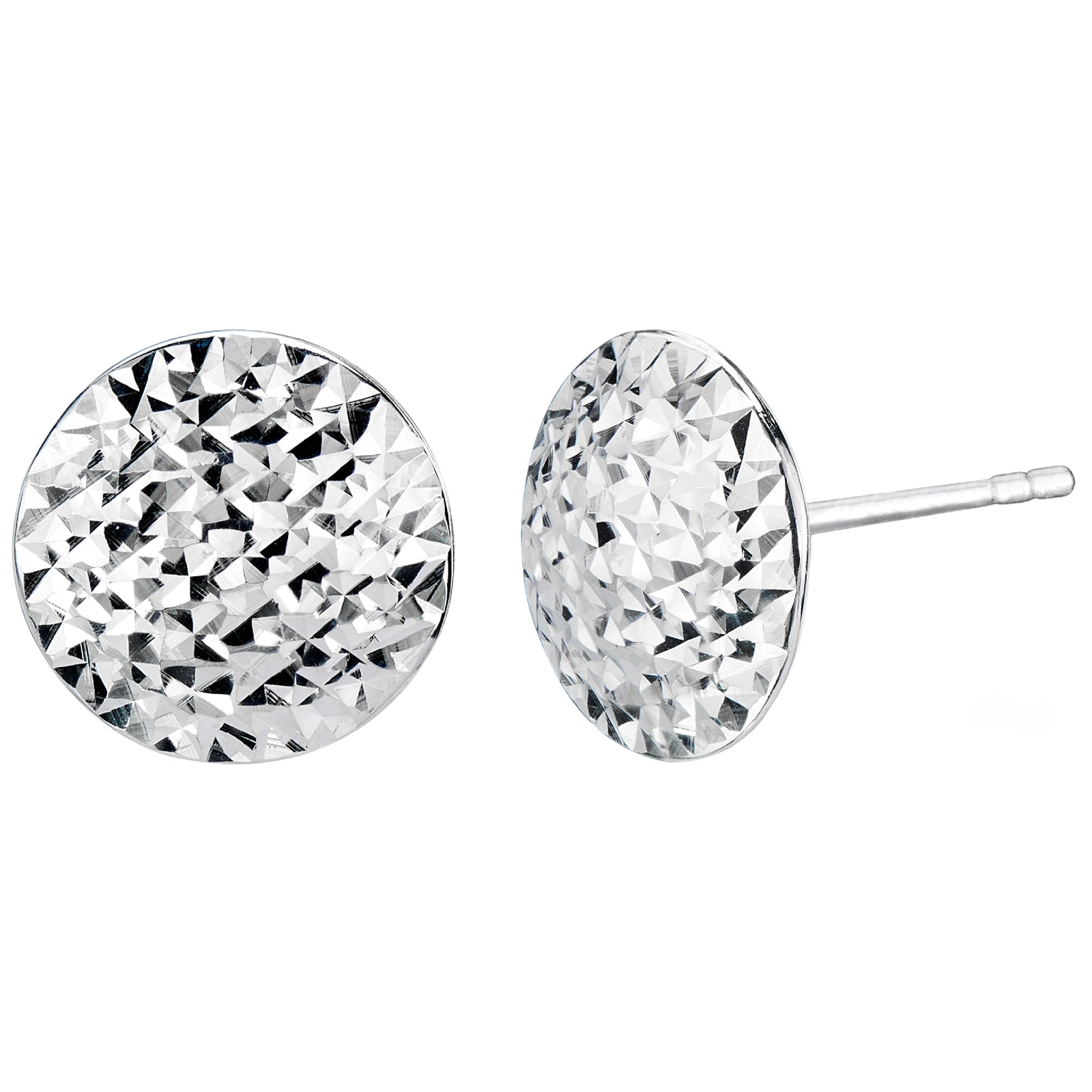 925 STERLING SILVER ROUND STUD EARRINGS