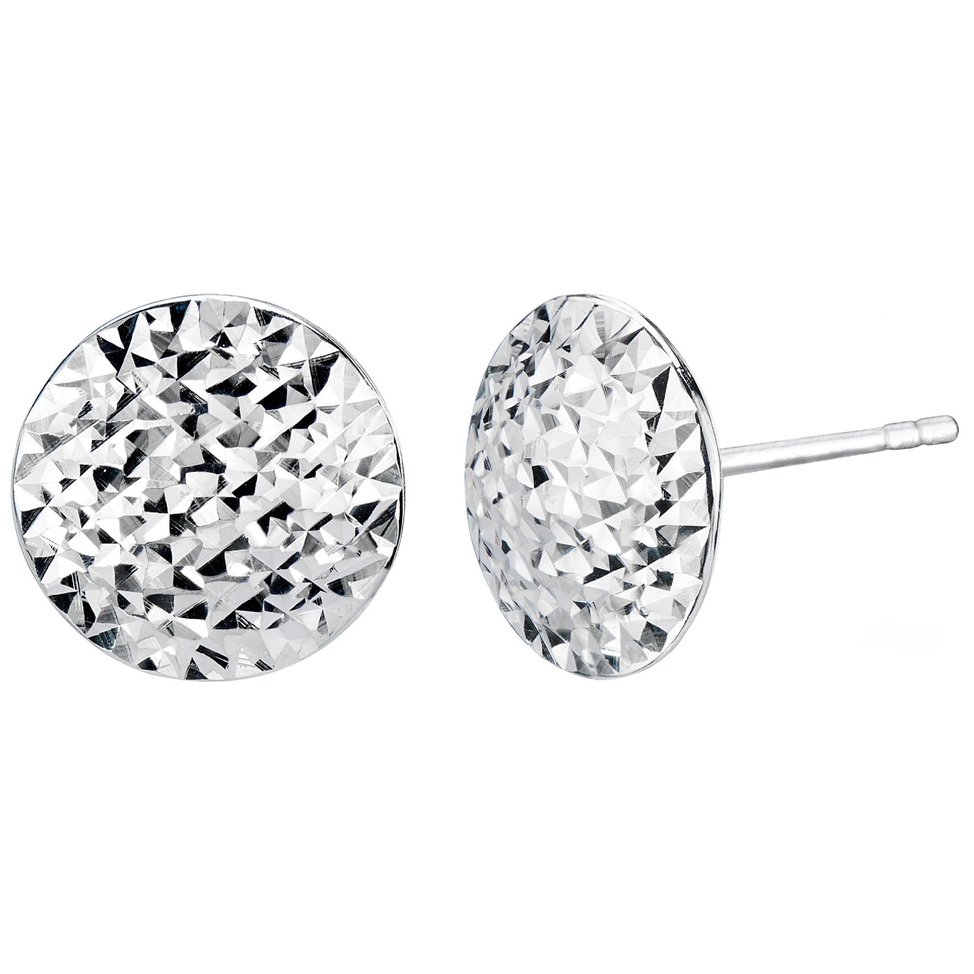 925 STERLING SILVER ROUND STUD EARRINGS