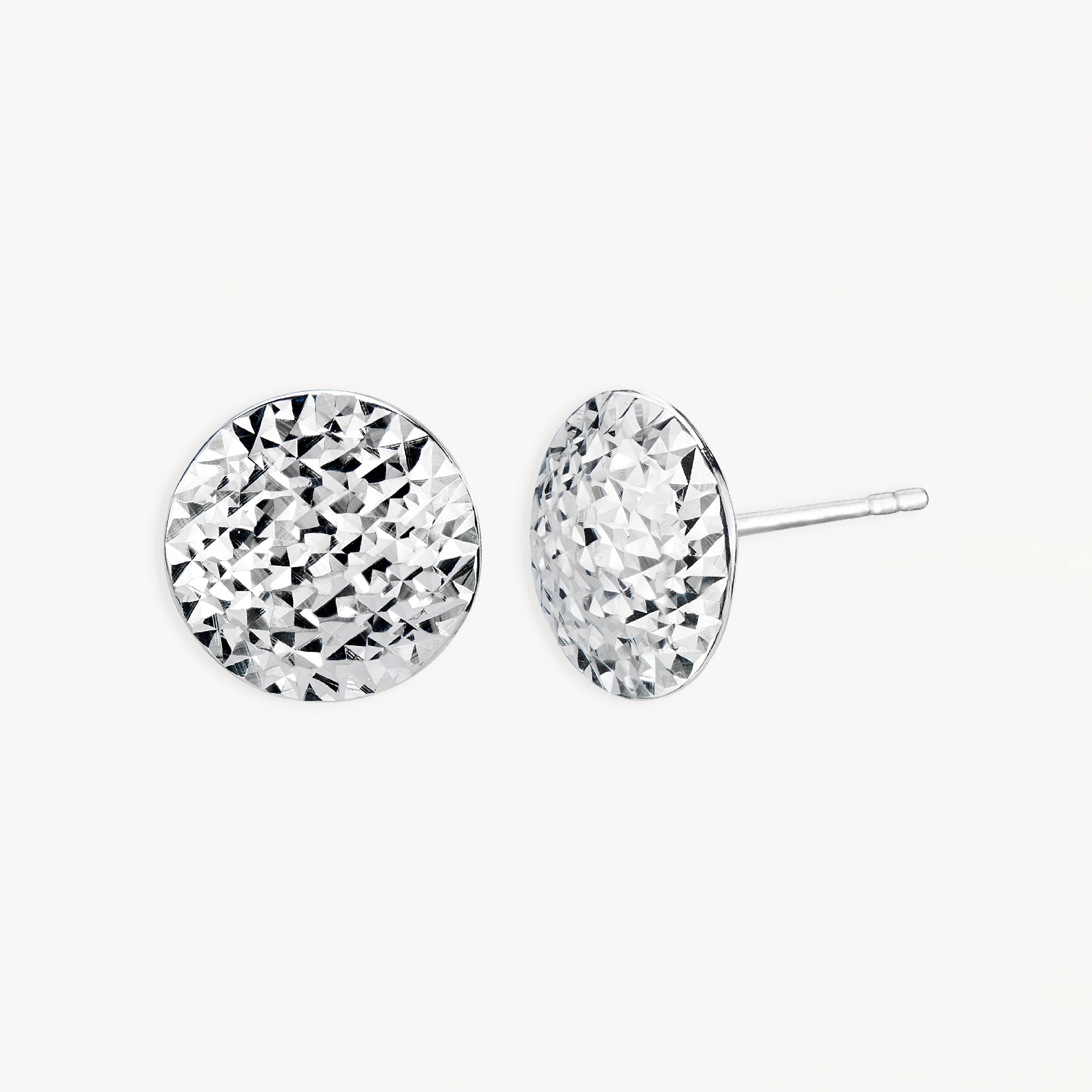 925 STERLING SILVER ROUND STUD EARRINGS