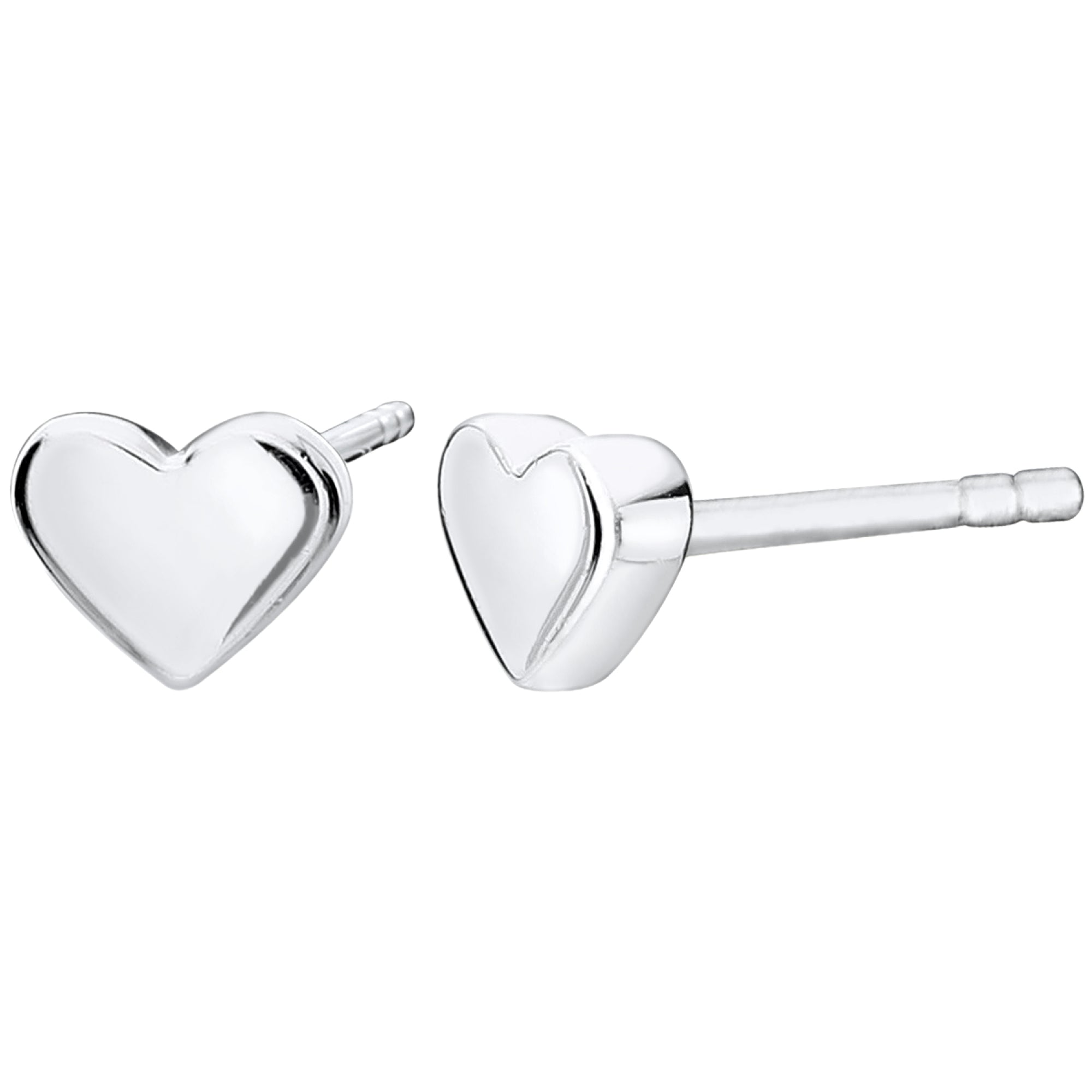 925 STERLING SILVER MINI HEART STUD EARRINGS