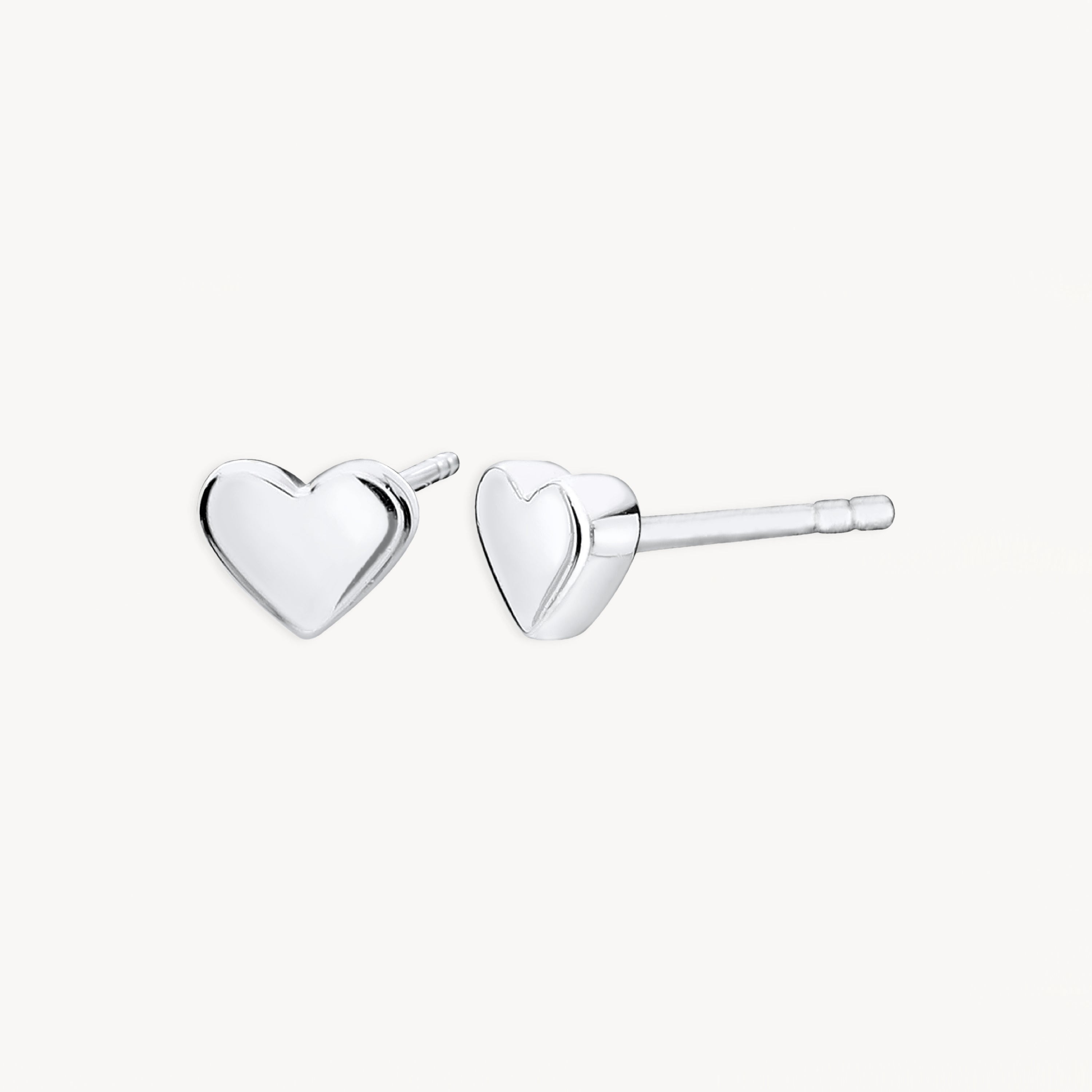 925 STERLING SILVER MINI HEART STUD EARRINGS