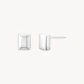 925 STERLING SILVER RECTANGLE STUD EARRINGS