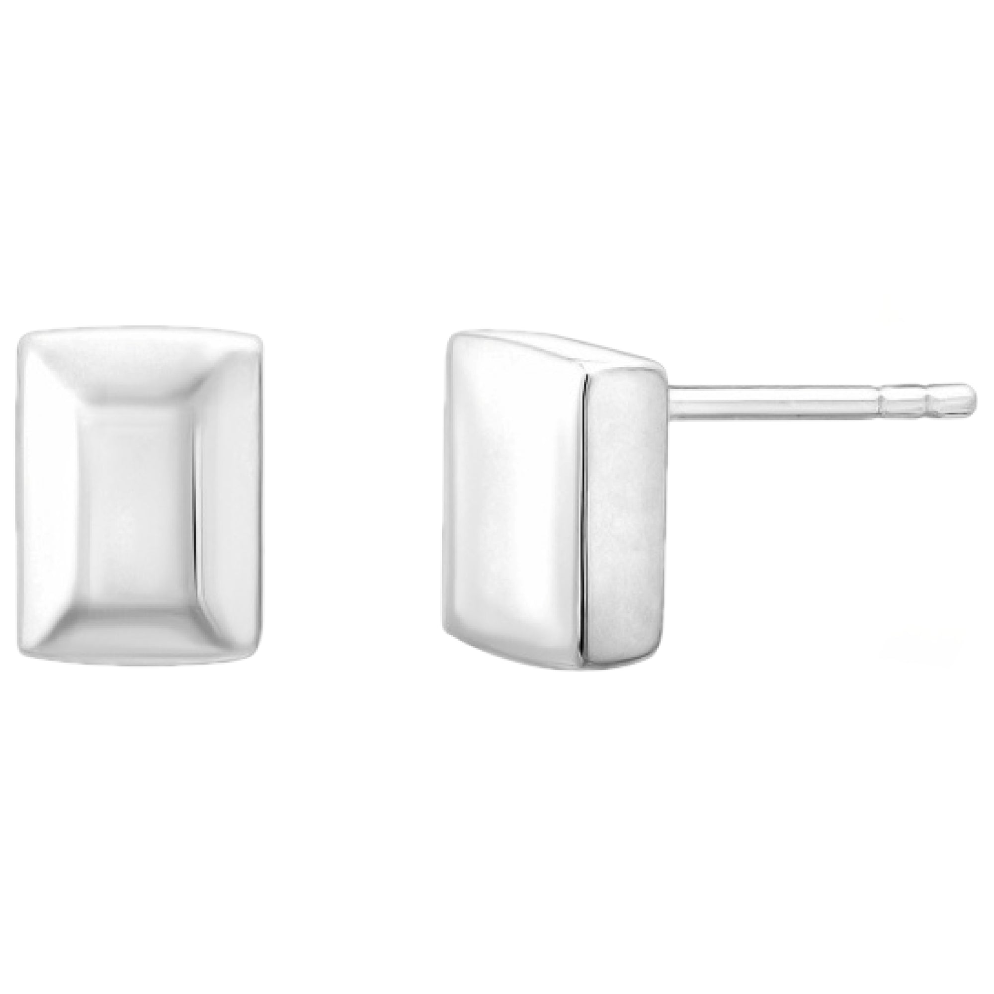 925 STERLING SILVER RECTANGLE STUD EARRINGS