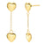925 STERLING SILVER LIGHT WEIGHT DANGLE HEART EARRINGS