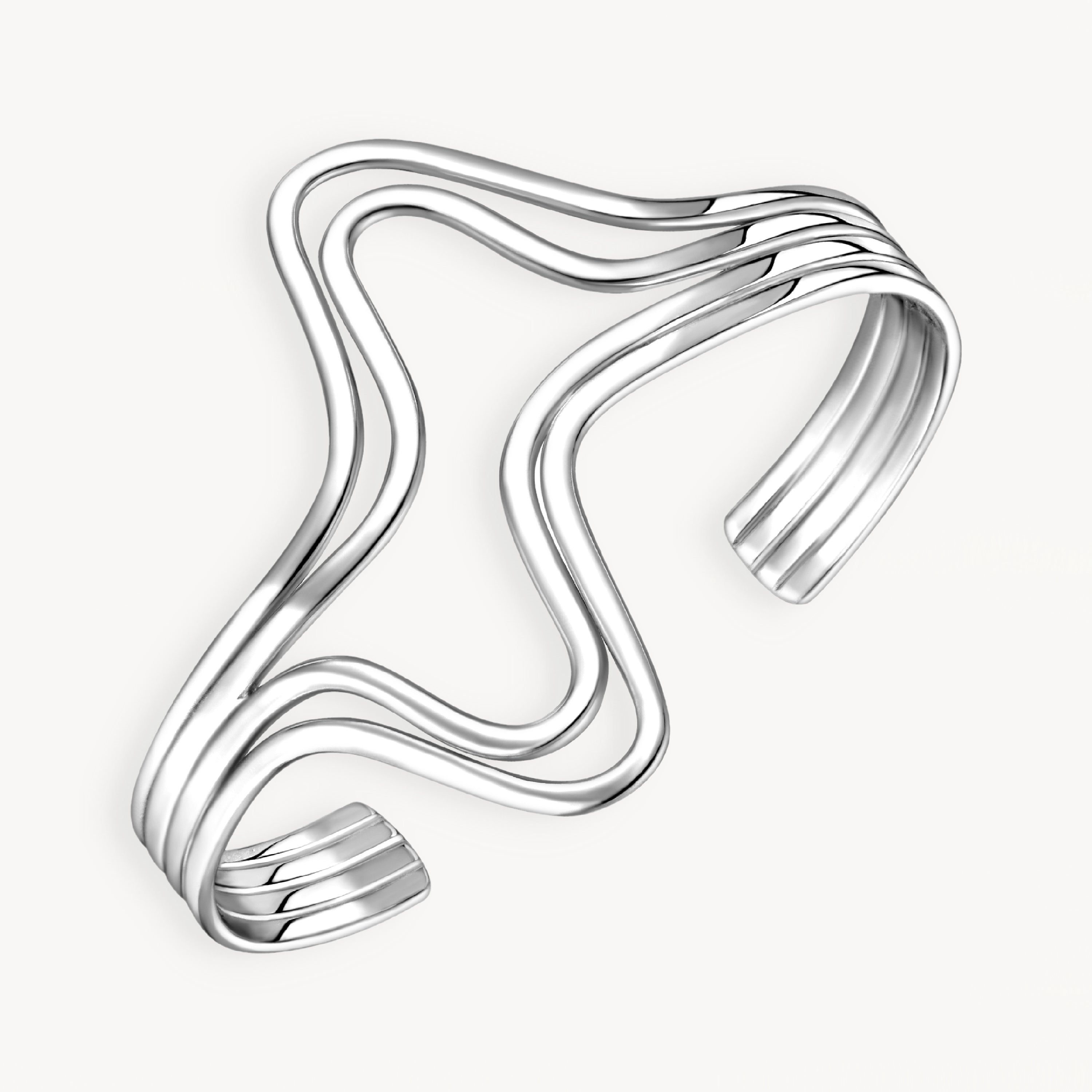 925 STERLING SILVER FANCY CUFF BANGLE