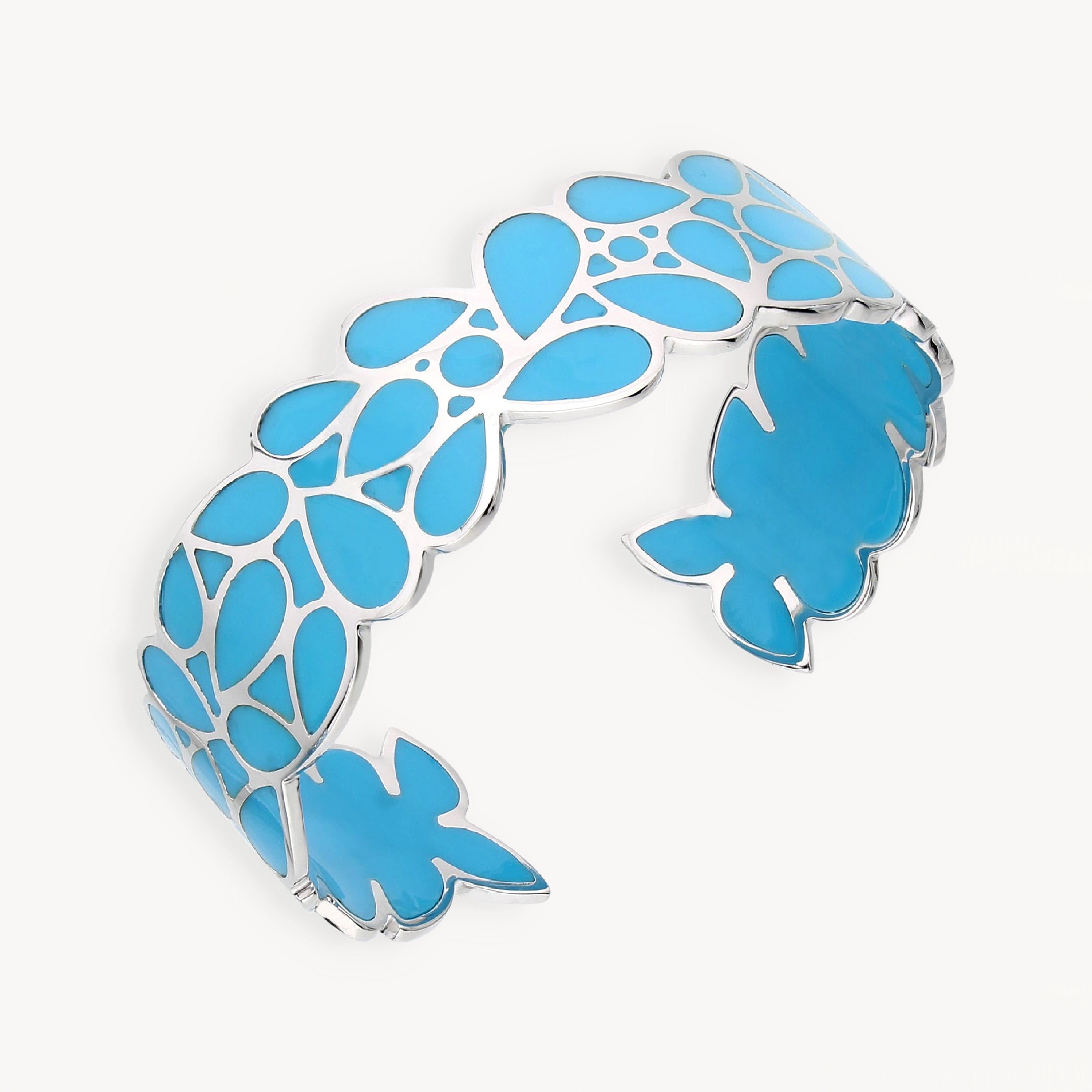 925 STERLING SILVER CLASSIC RESIN WITH ENAMEL BANGLE