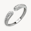 925 STERLING SILVER DIAMOND CUT WITH HINGED BANGLE
