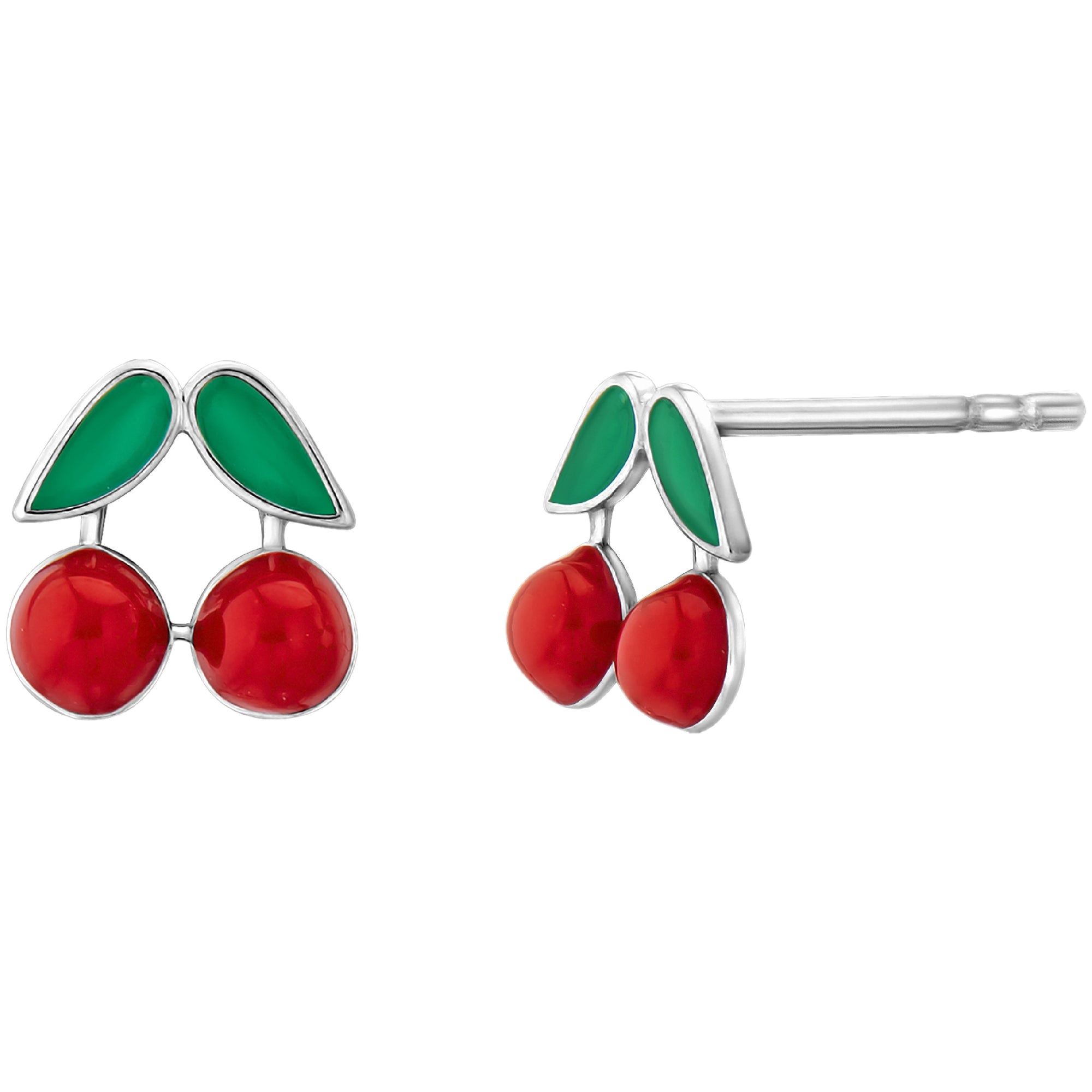 925 STERLING SILVER EARRINGS WITH ENAMEL