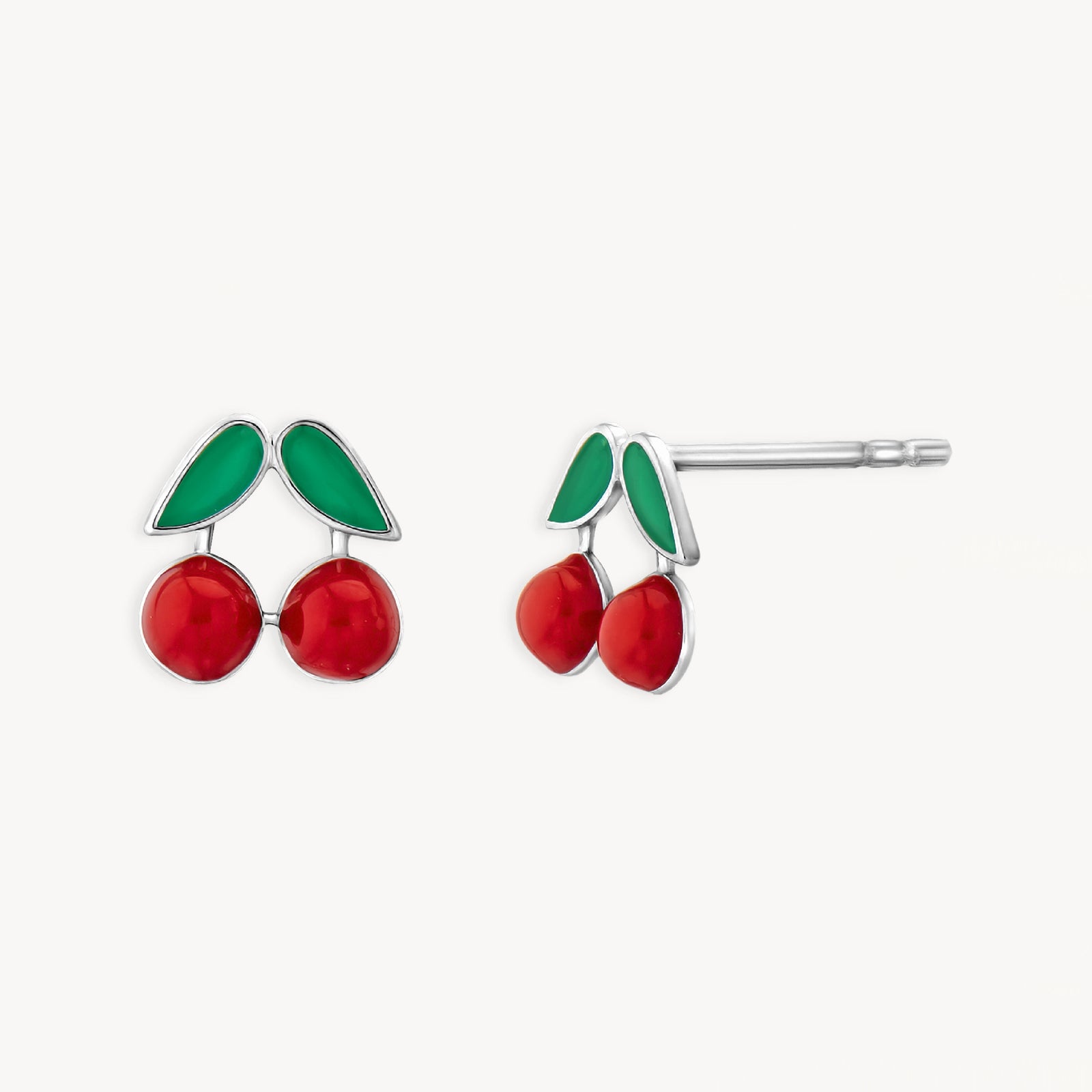 925 STERLING SILVER EARRINGS WITH ENAMEL