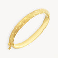 925 STERLING SILVER DIAMOND CUT TUBE HINGED BANGLE