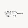 925 STERLING SILVER HEART STUD EARRINGS