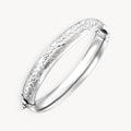 925 STERLING SILVER DIAMOND CUT TUBE HINGED BANGLE