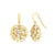 925 STERLING SILVER ROUND DANGLED EARRINGS WITH CUBIC ZIRCONIA