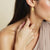 925 STERLING SILVER WITH 14K GOLD PLATED PAISLEY DESIGN EARRINGS