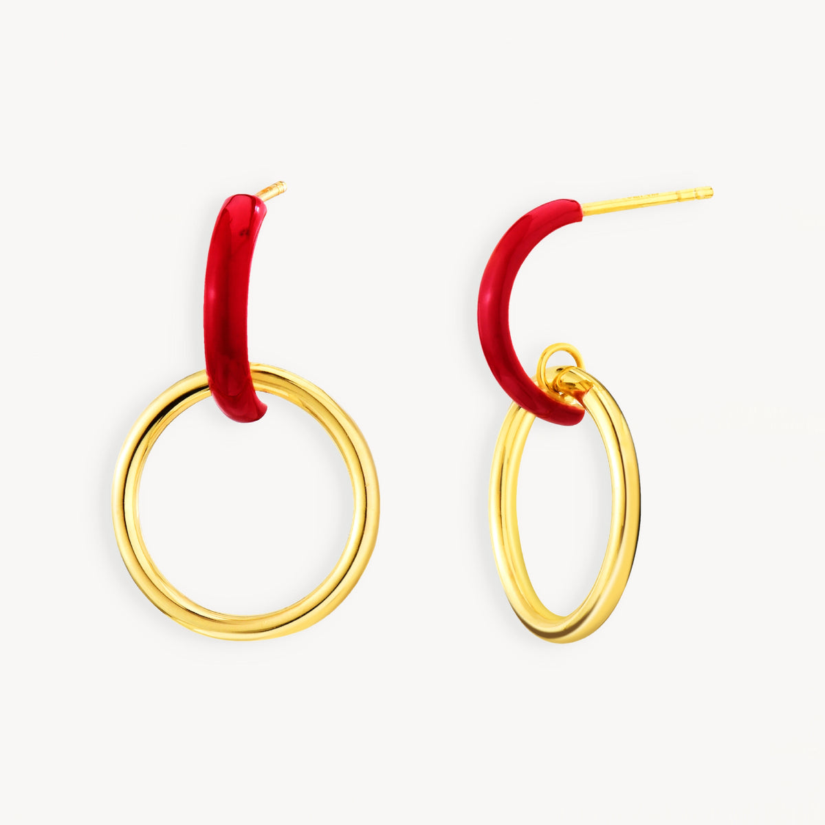 925 STERLING SILVER EARRINGS WITH ENAMEL