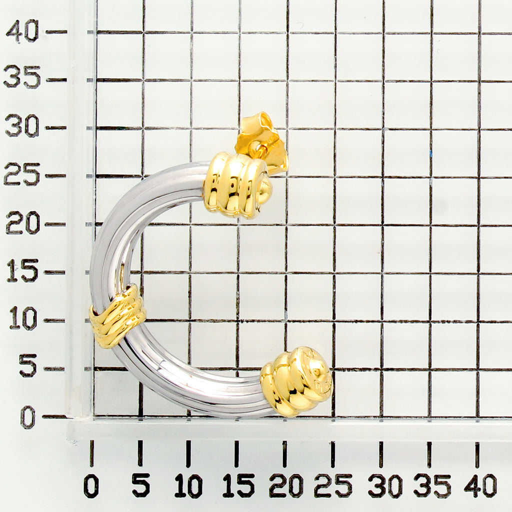 925 STERLING SILVER FANCY HOOP EARRINGS