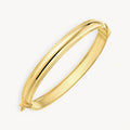 925 STERLING SILVER HALF ROUND TUBE HINGED BANGLE