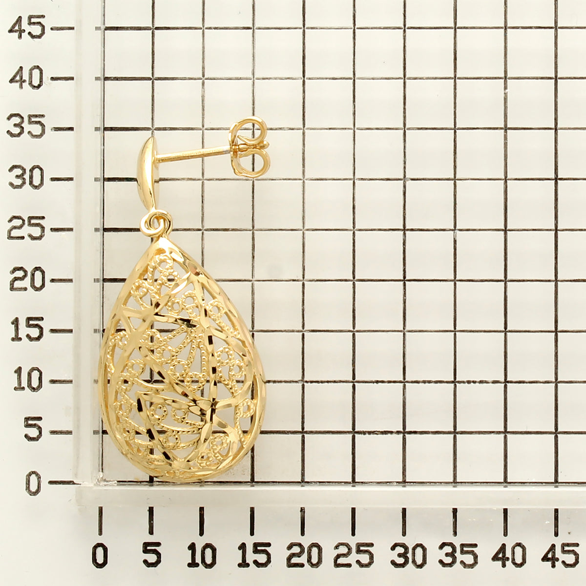 925 STERLING SILVER FILIGREE DANGLED EARRINGS