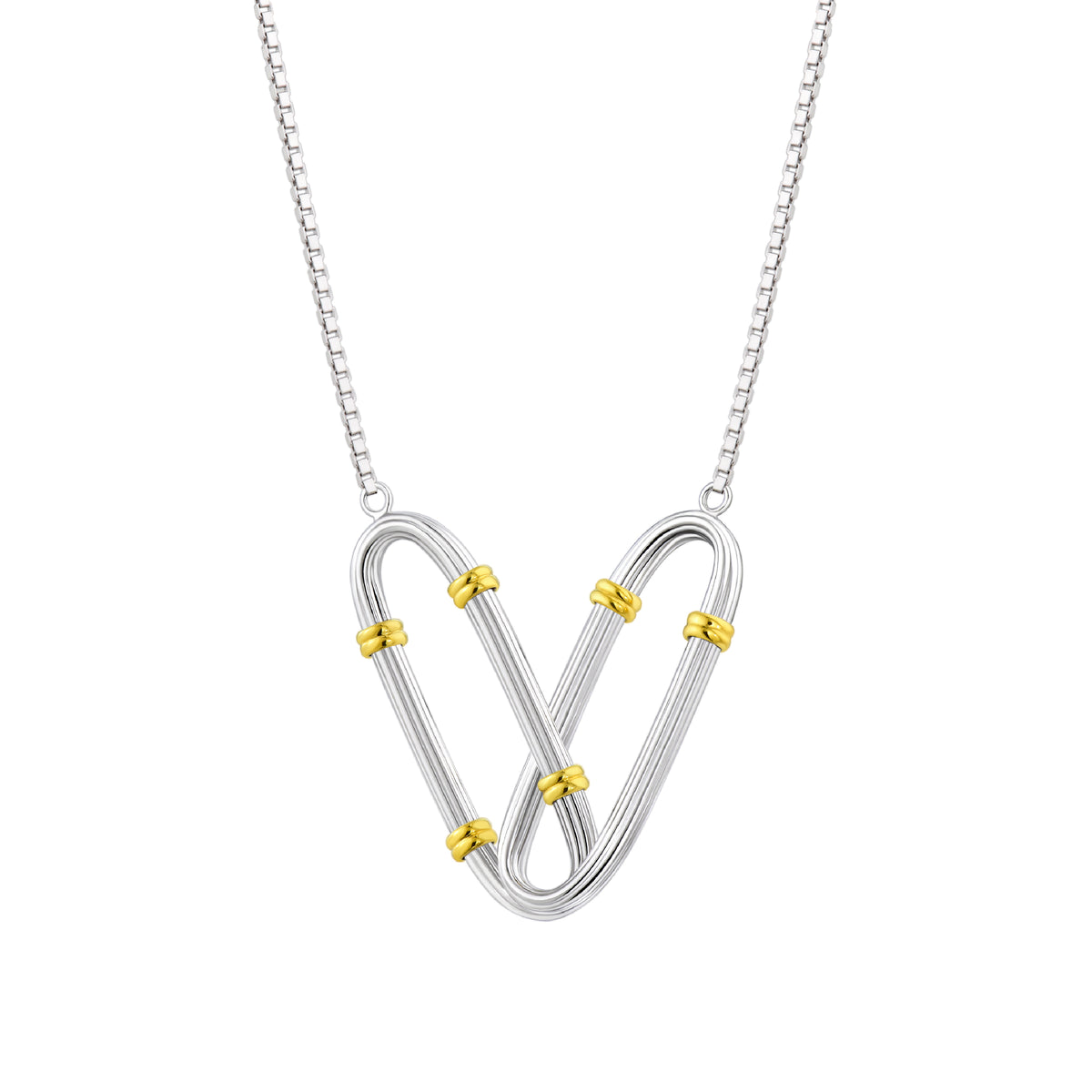 925 STERLING SILVER CROSS OVER PENDANT NECKLACE