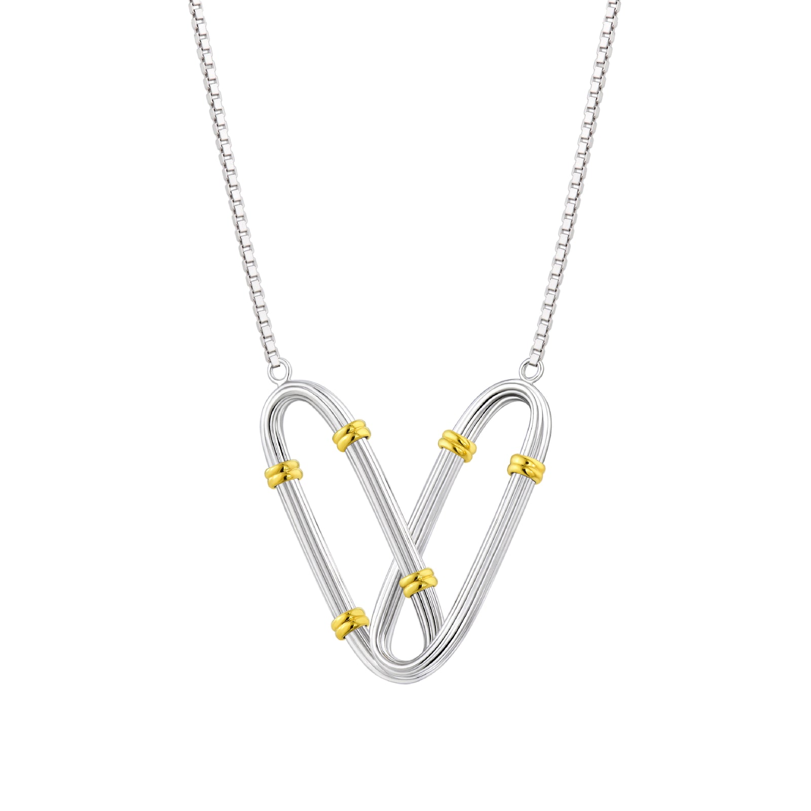 925 STERLING SILVER CROSS OVER PENDANT NECKLACE