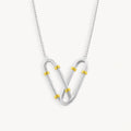 925 STERLING SILVER CROSS OVER PENDANT NECKLACE