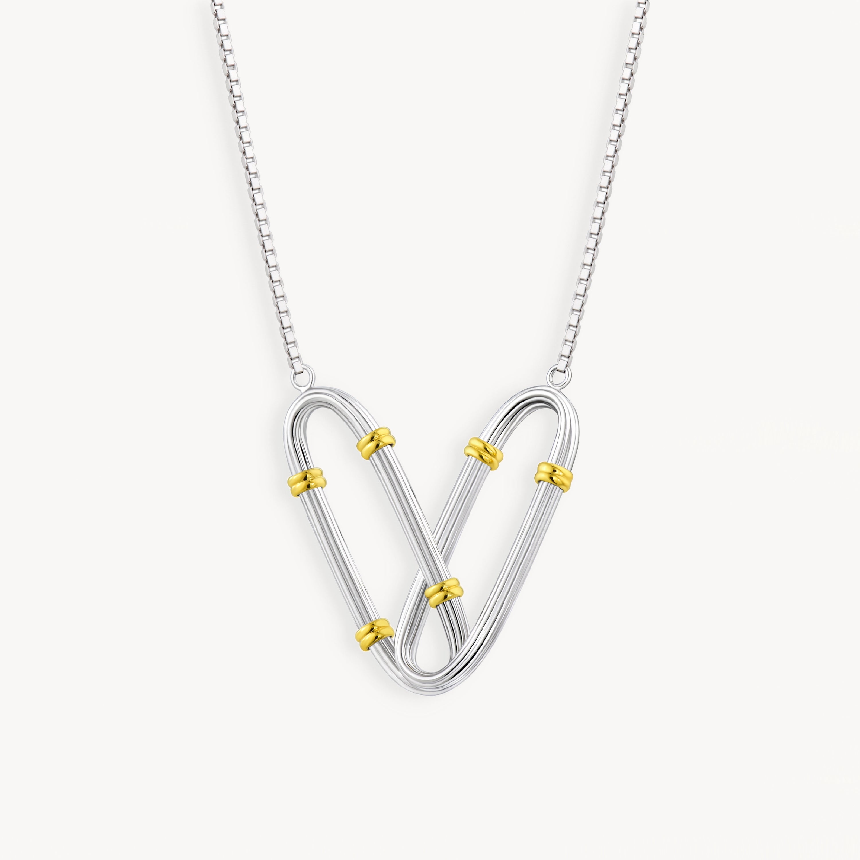925 STERLING SILVER CROSS OVER PENDANT NECKLACE