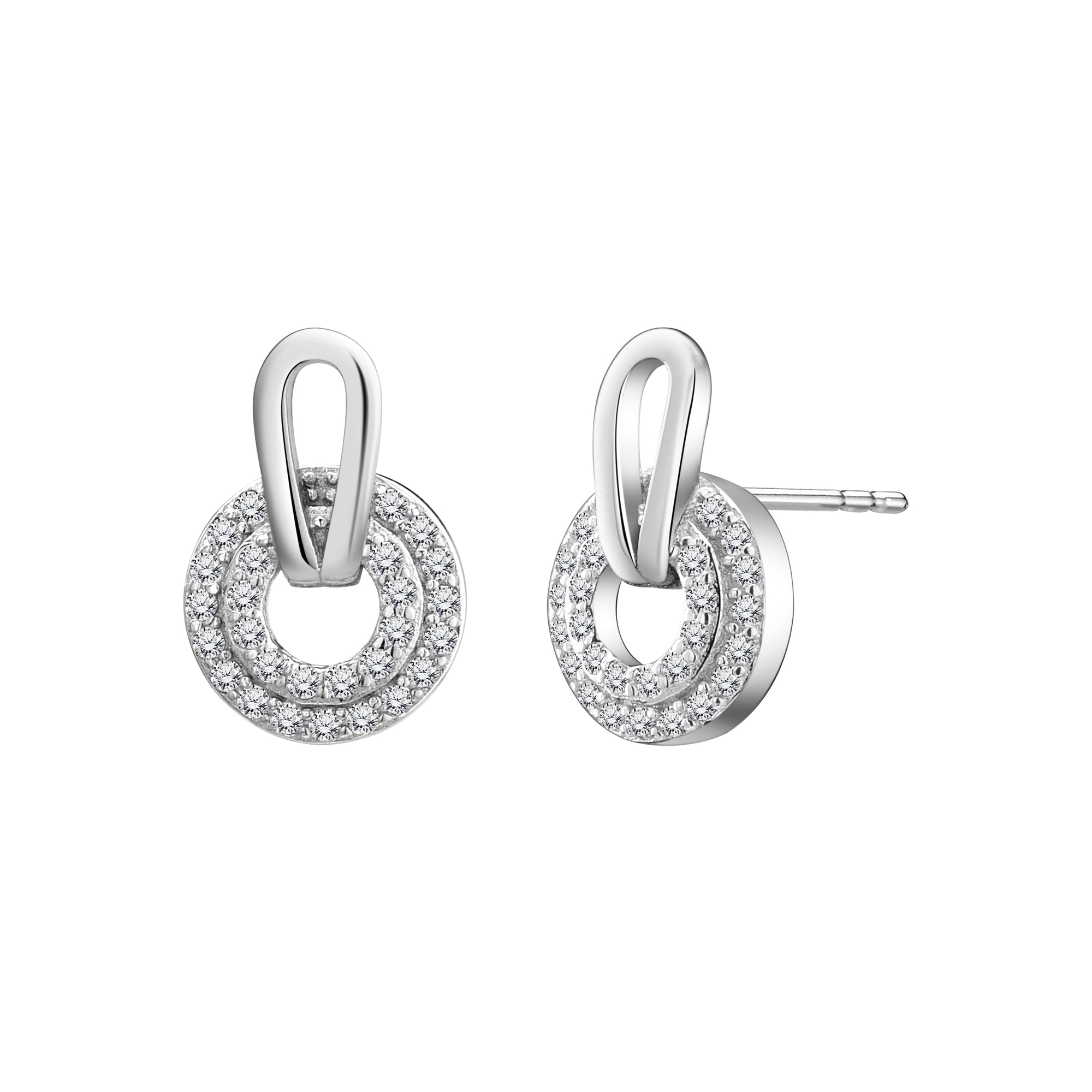 925 STERLING SILVER PAVE RING PENDANT EARRINGS