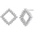 925 STERLING SILVER OPEN SQUARE EARRINGS