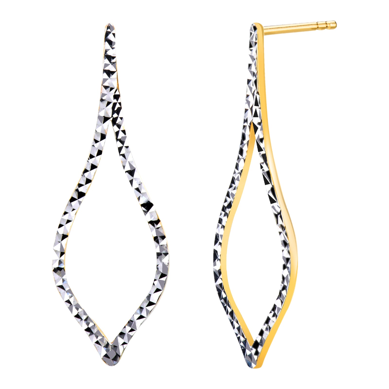 925 STERLING SILVER DROP SHAPE EARRINGS