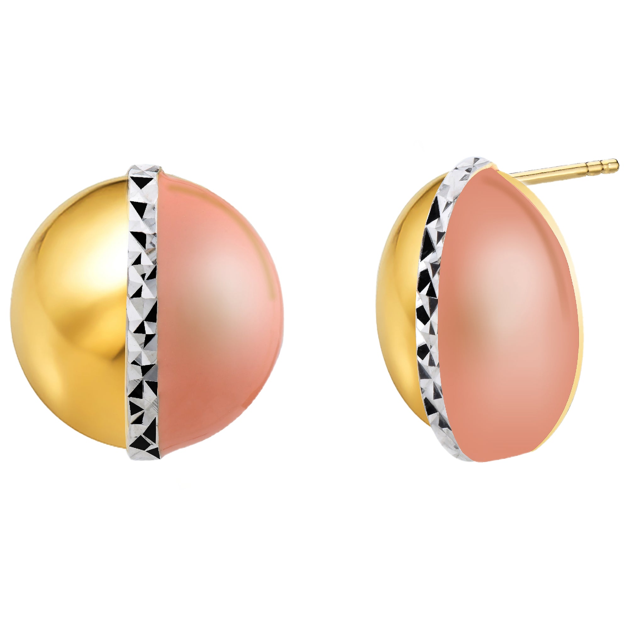925 STERLING SILVER SEMI-ENAMELED EARRINGS