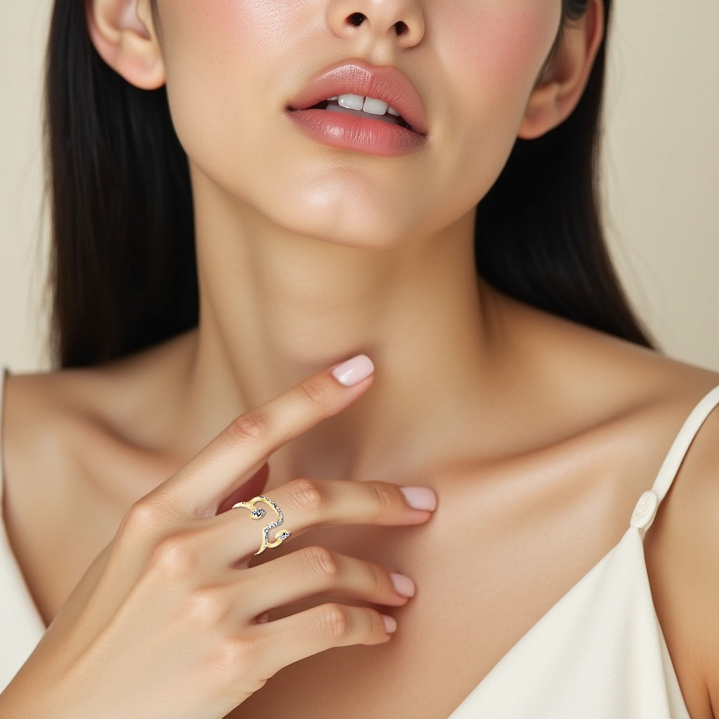 925 STERLING SILVER FANCY OPEN BAND RING