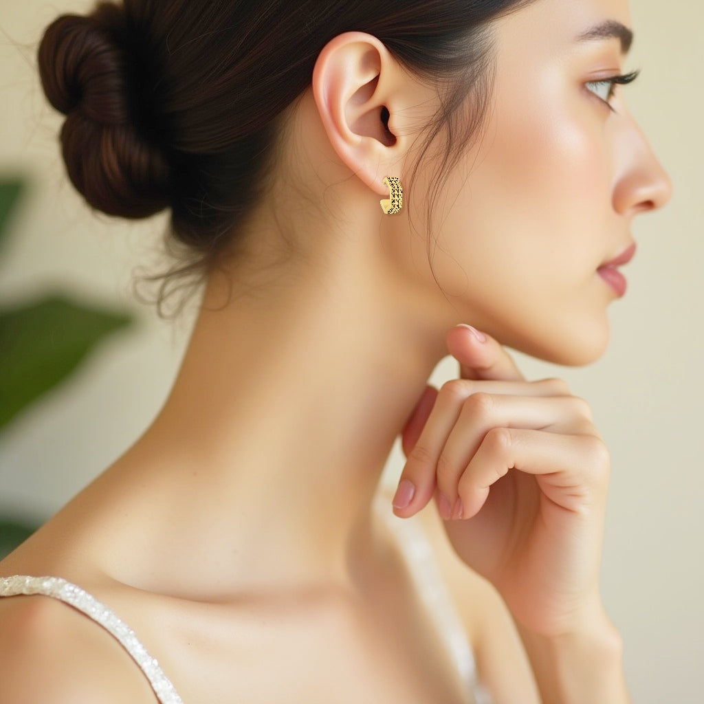 925 STERLING SILVER GEOMATRIC STUD EARRINGS