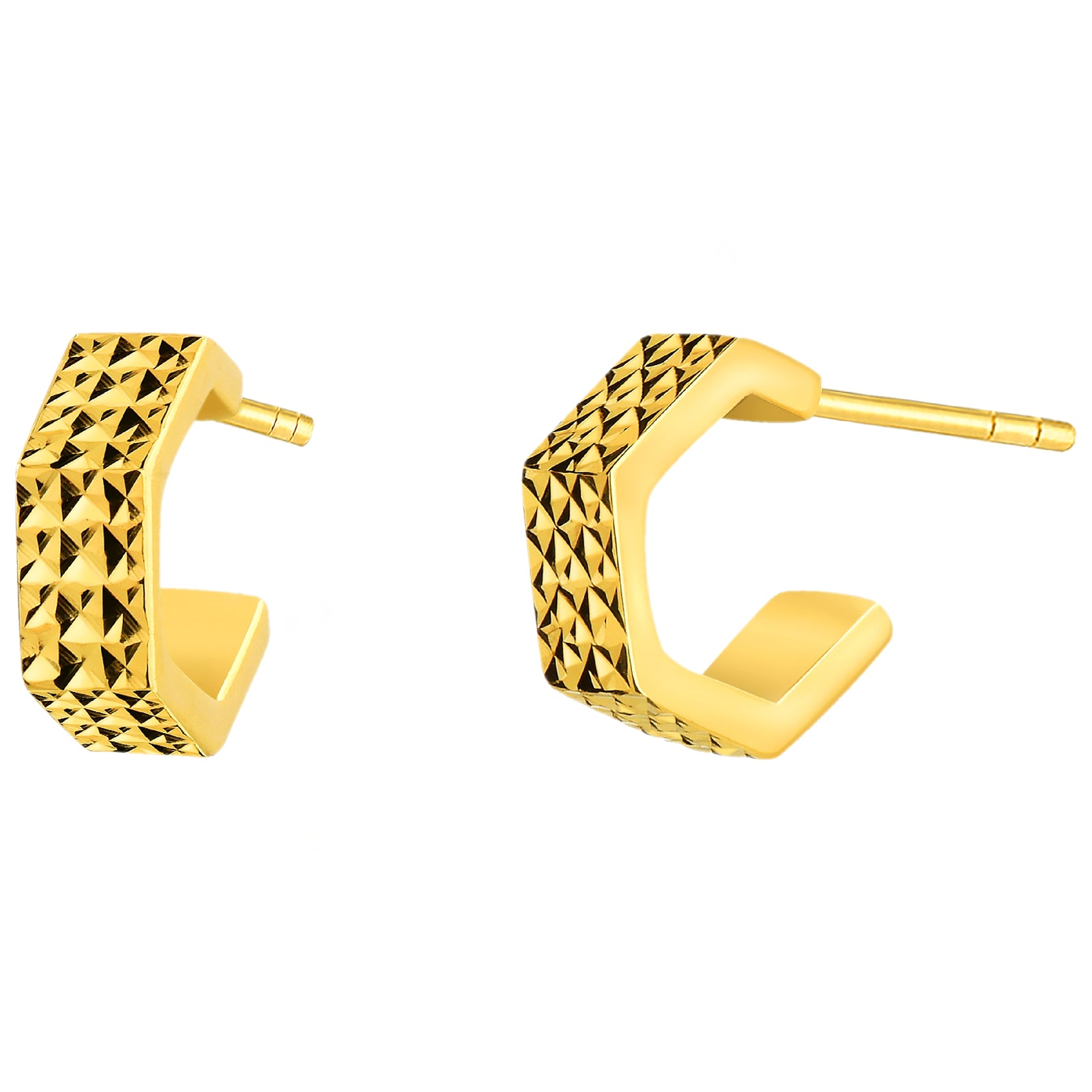 925 STERLING SILVER GEOMATRIC STUD EARRINGS