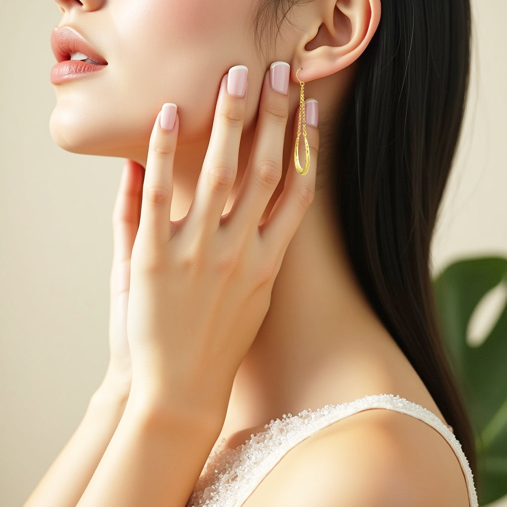 925 STERLING SILVER HORSE SHOE DANGLE EARRINGS