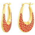 925 STERLING SILVER ENAMELED NET PEAR BACK TO BACK EARRINGS.