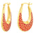 925 STERLING SILVER ENAMELED NET PEAR BACK TO BACK EARRINGS.