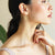 925 STERLING SILVER ENAMELED GREEK KEY BACK TO BACK EARRINGS