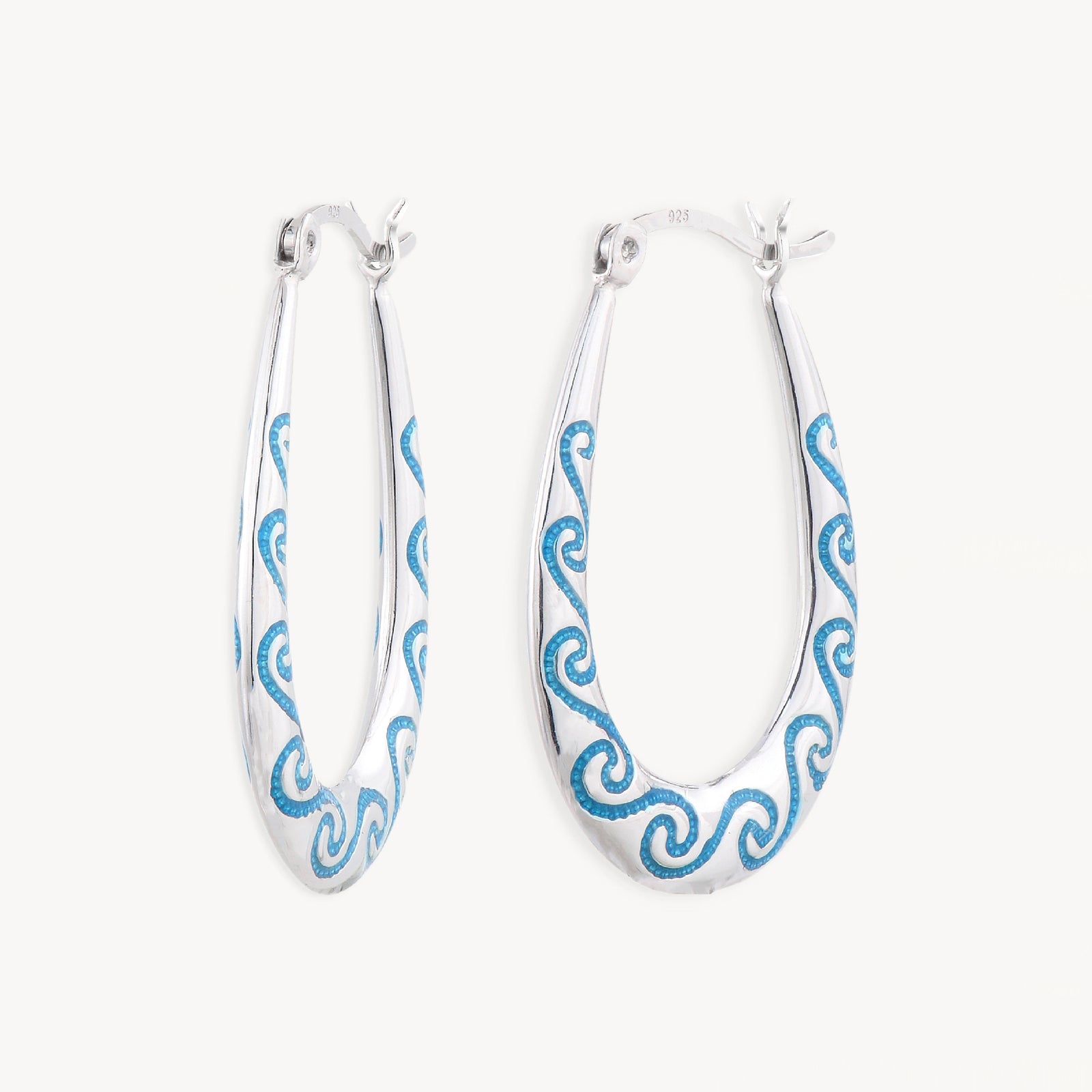 925 STERLING SILVER EARRINGS WITH ENAMEL