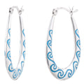 925 STERLING SILVER ENAMELED BACK TO BACK EARRINGS