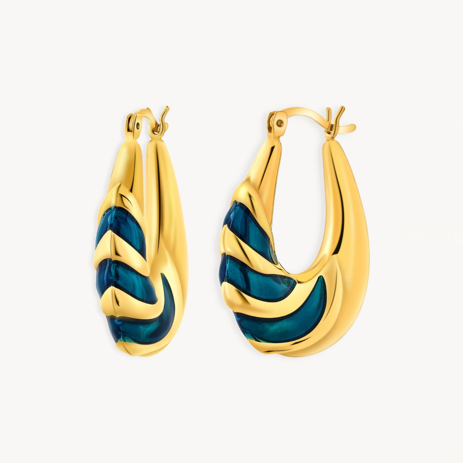 925 STERLING SILVER EARRINGS WITH ENAMEL