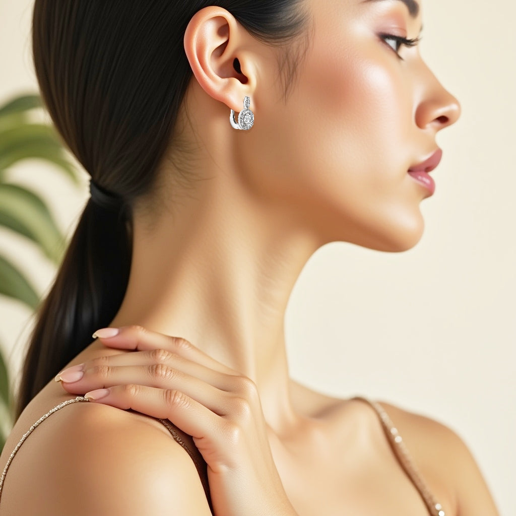 1K GOLD BRIDAL EARRINGS