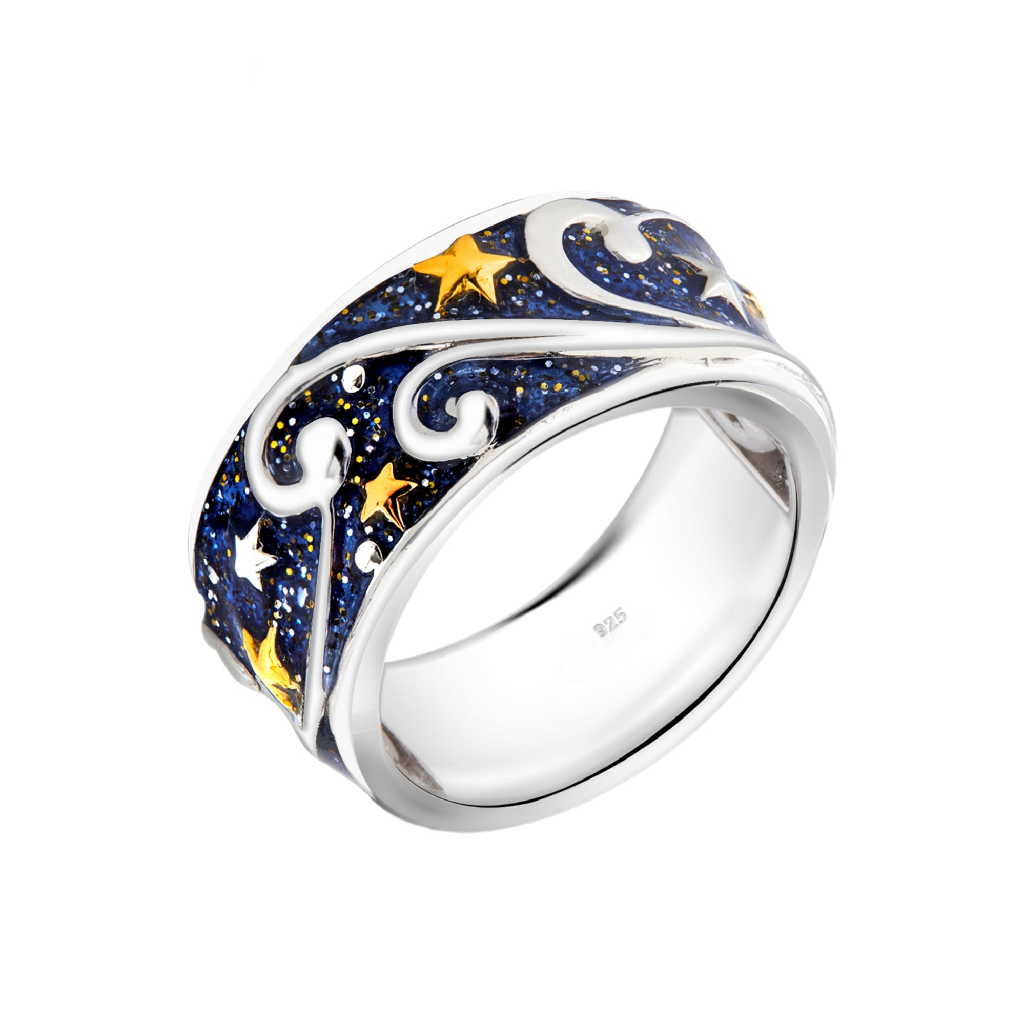 925 STERLING SILVER CELESTRIAL BAND RING