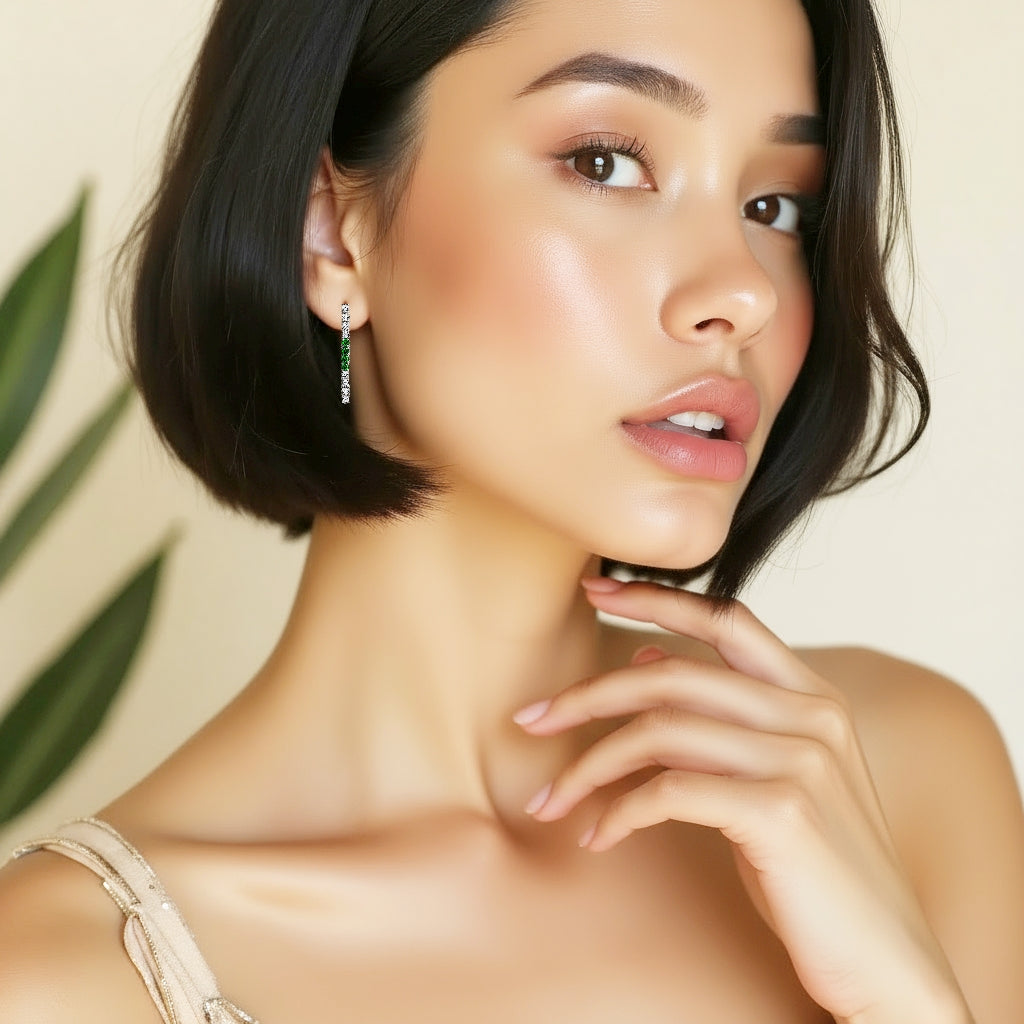 1K GOLD LINEAR CLASSIC EARRINGS